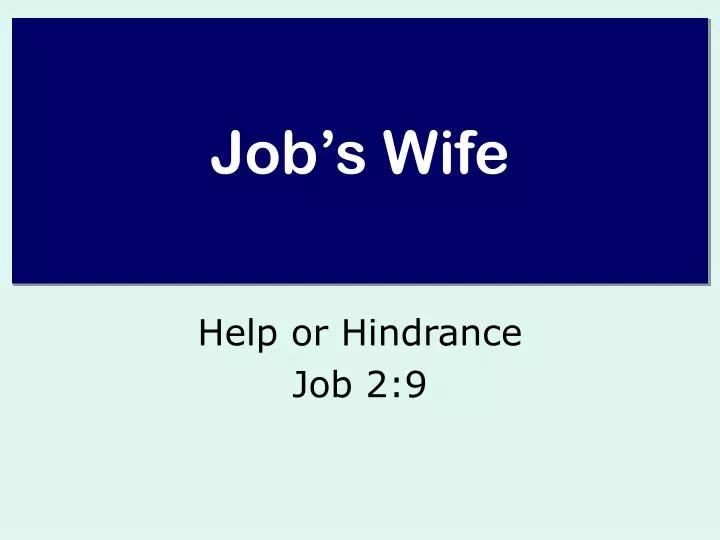 job s wife