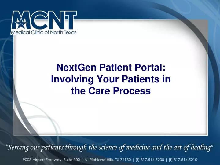 nextgen patient portal involving your patients in the care process