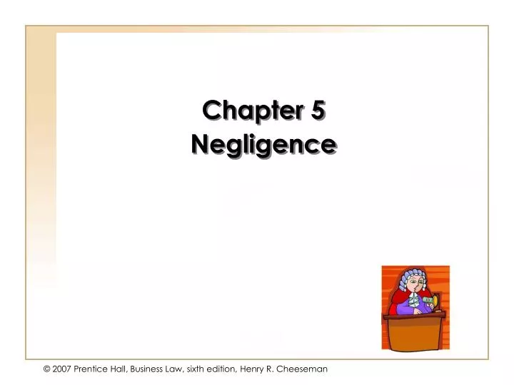 chapter 5 negligence