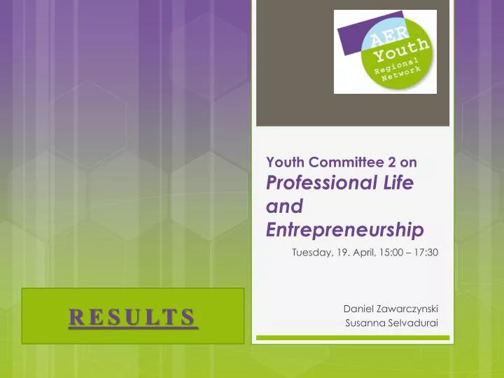 youth committee 2 on professional life and entrepreneurship