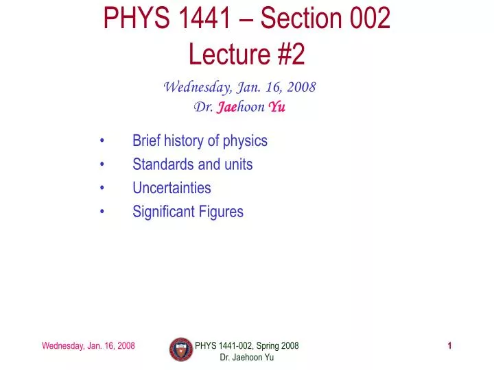 phys 1441 section 002 lecture 2