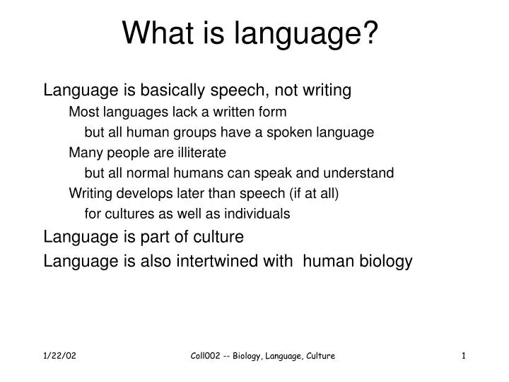 what is language