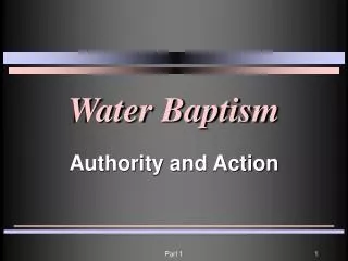 Water Baptism