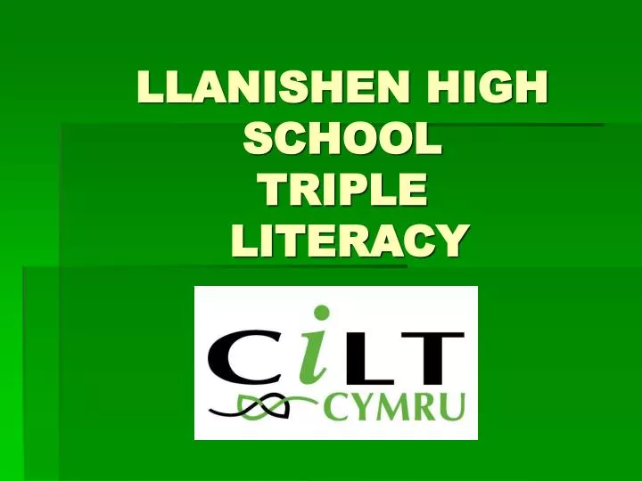llanishen high school triple literacy