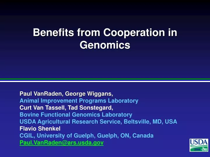 benefits from cooperation in genomics