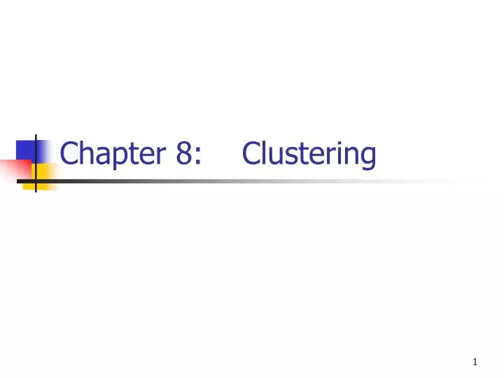 chapter 8 clustering