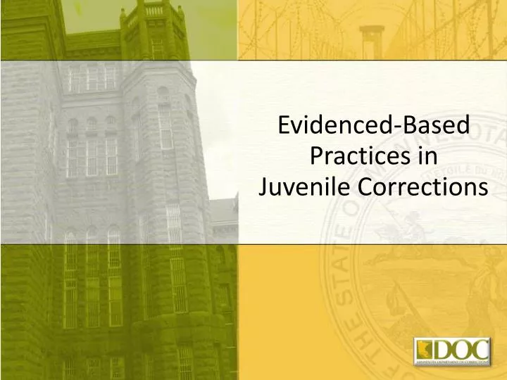 evidenced based practices in juvenile corrections