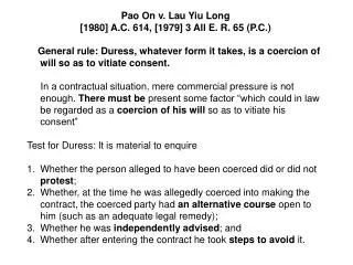 Pao On v. Lau Yiu Long [1980] A.C. 614, [1979] 3 All E. R. 65 (P.C.)