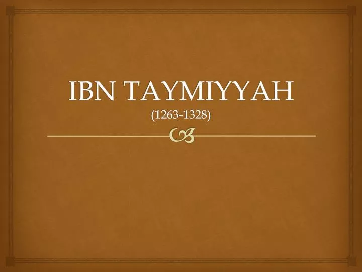ibn taymiyyah 1263 1328