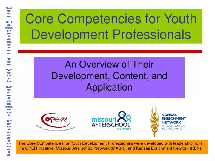 core competencies for youth development professionals