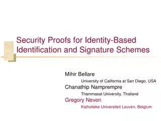 Security Proofs for Identity-Based Identification and Signature Schemes