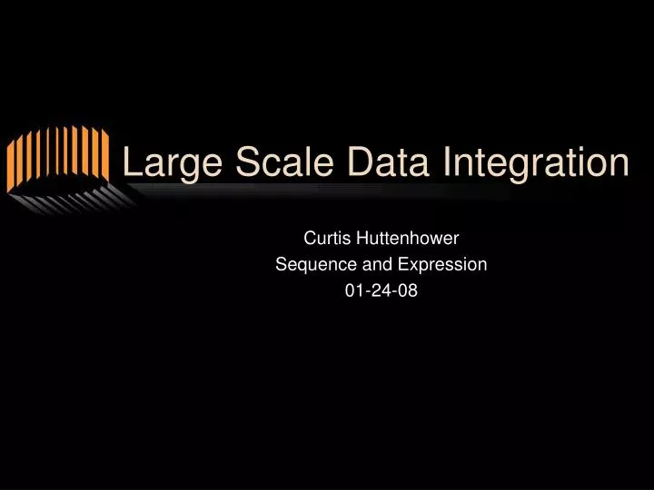 large scale data integration