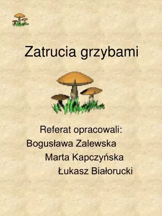 zatrucia grzybami