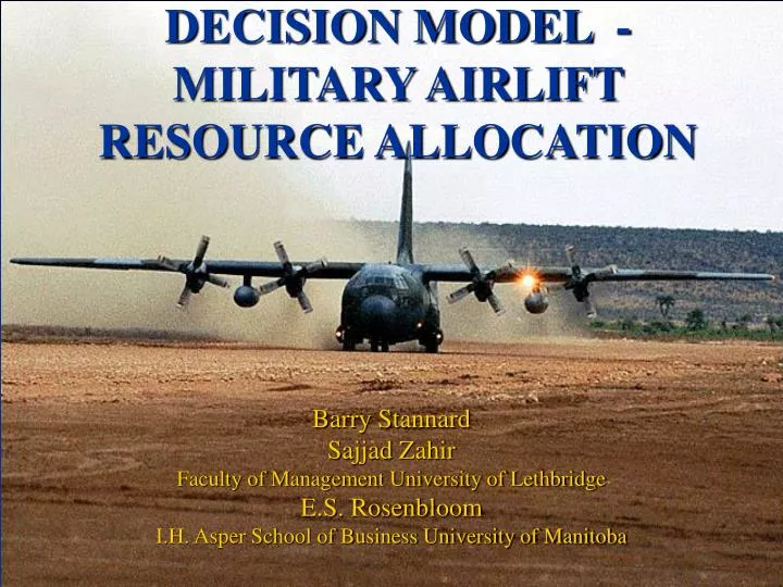 decision model military airlift resource allocation