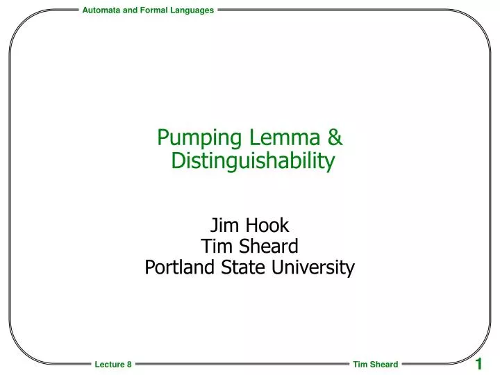 pumping lemma distinguishability