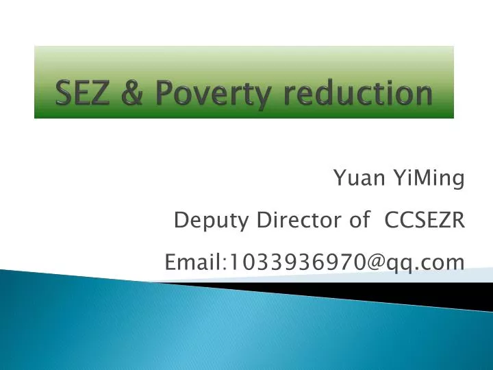 sez poverty reduction