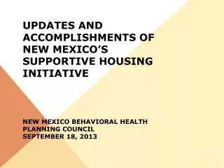 What is Supportive Housing and What does it mean for Consumers?