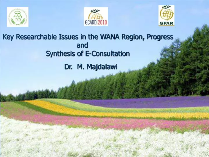key researchable issues in the wana region progress and synthesis of e consultation