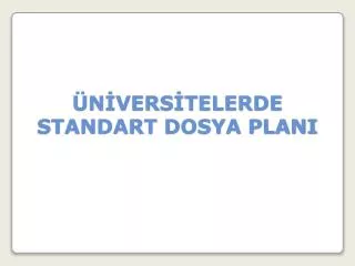 n vers telerde standart dosya plani