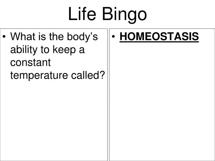 life bingo