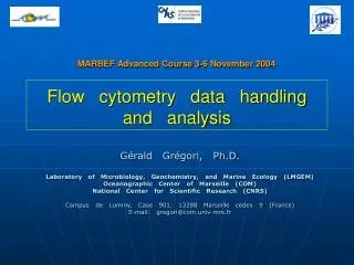 Flow cytometry data handling and analysis