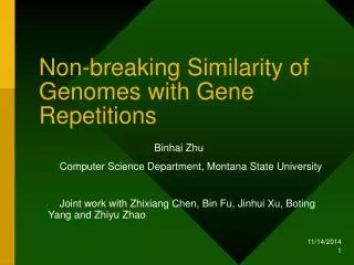 Non-breaking Similarity of Genomes with Gene Repetitions