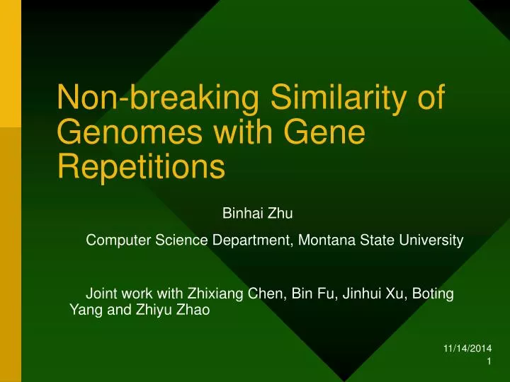 non breaking similarity of genomes with gene repetitions