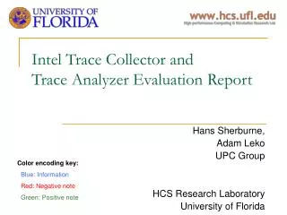 Intel Trace Collector and Trace Analyzer Evaluation Report