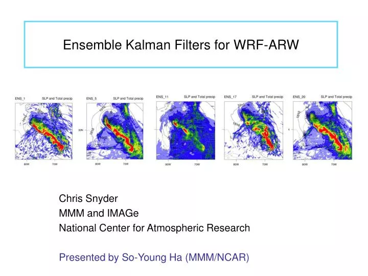 ensemble kalman filters for wrf arw