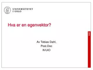 hva er en egenvektor