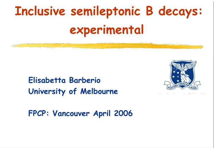 inclusive semileptonic b decays experimental