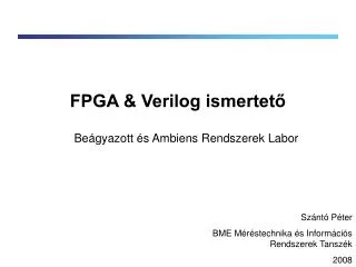 fpga verilog ismertet