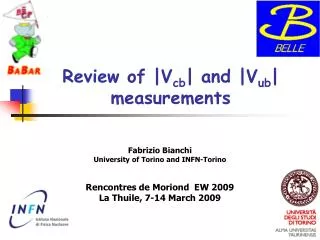 Review of |V cb | and |V ub | measurements