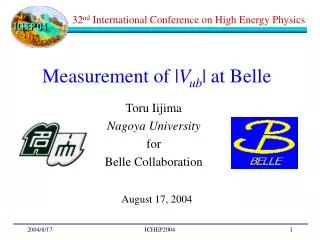 Measurement of | V ub | at Belle