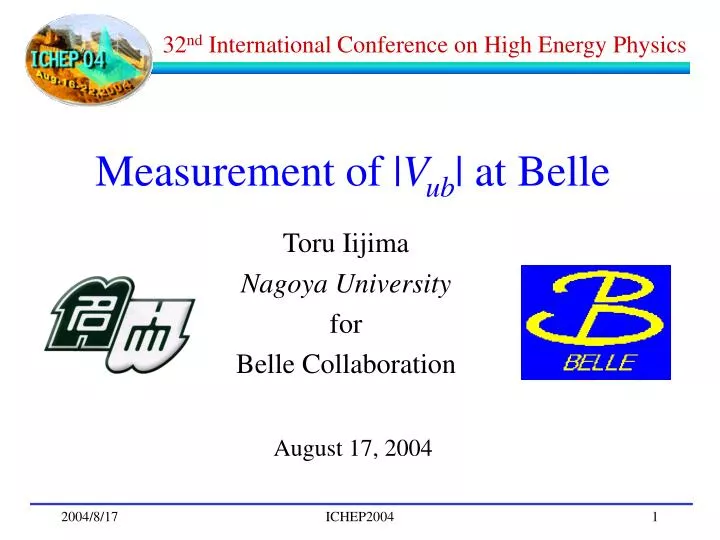 measurement of v ub at belle