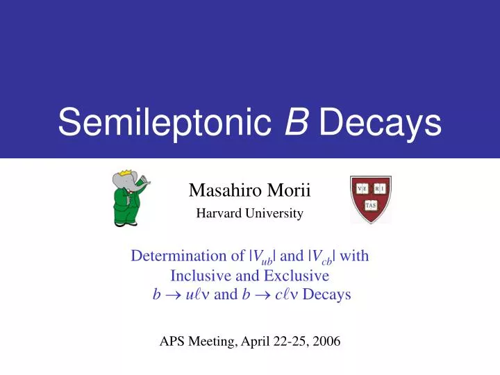 semileptonic b decays