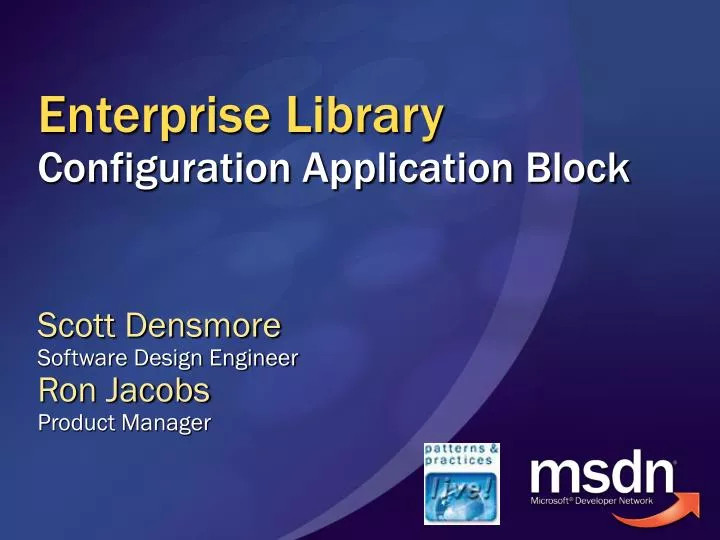 enterprise library configuration application block