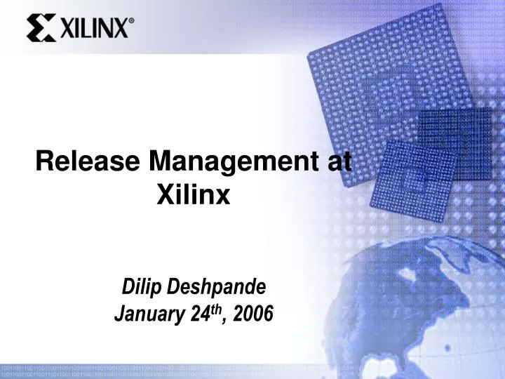 release management at xilinx