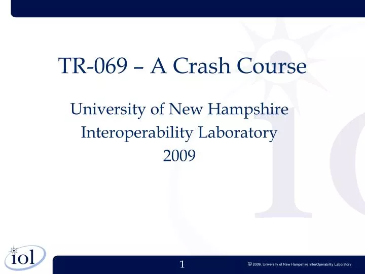 tr 069 a crash course