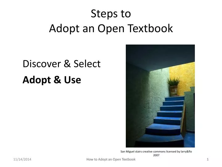 steps to adopt an open textbook