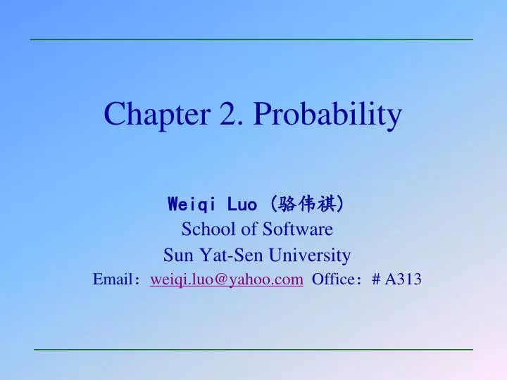 chapter 2 probability