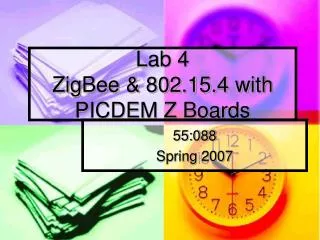Lab 4 ZigBee &amp; 802.15.4 with PICDEM Z Boards