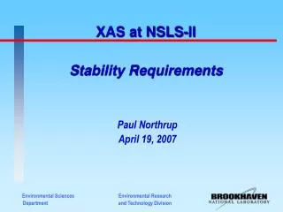 Stability Requirements