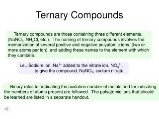 Ternary Compounds