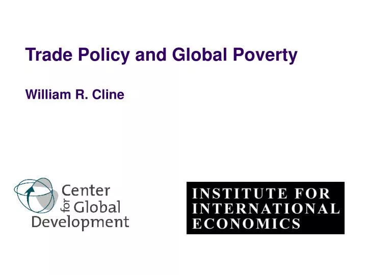trade policy and global poverty william r cline