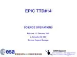 EPIC TTD#14 SCIENCE OPERATIONS Mallorca, 01 February 2005 L. Metcalfe SCI-SDX - slide 1