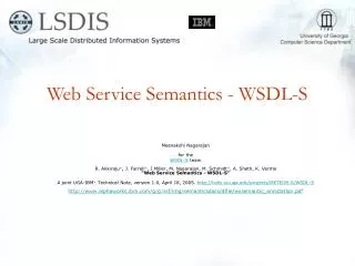 Web Service Semantics - WSDL-S