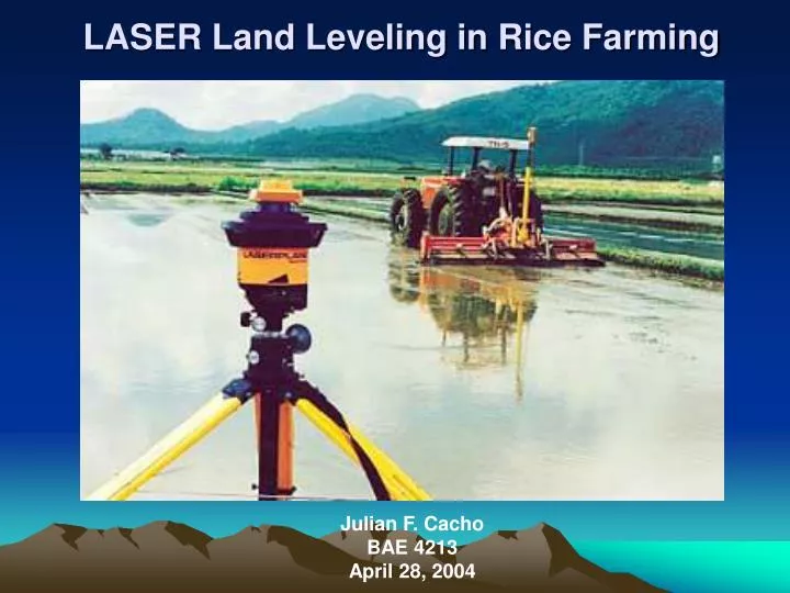 laser land leveling in rice farming