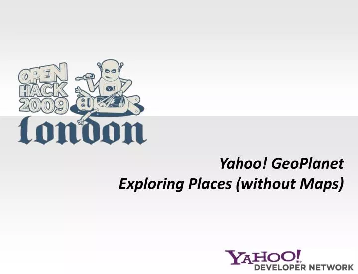 yahoo geoplanet exploring places without maps