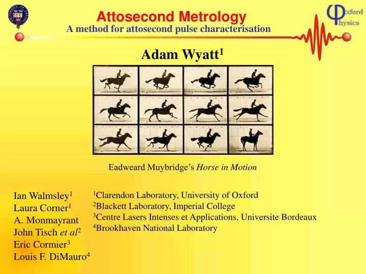 attosecond metrology